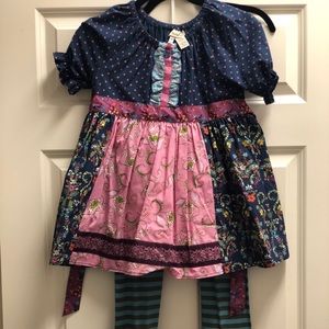 Matilda Jane dress (sz10) & leggings (sz12)